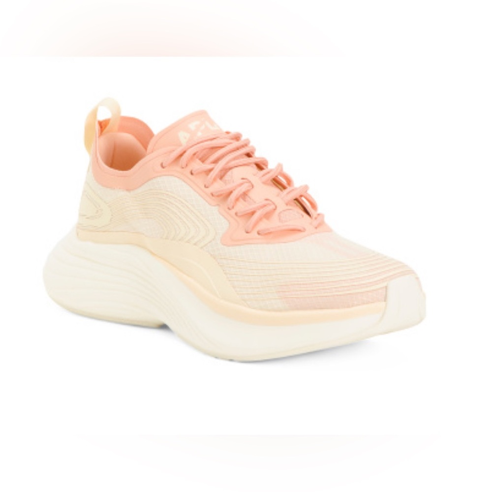 APL Pink and Cream Athletic Shoes with Modern Silhouette